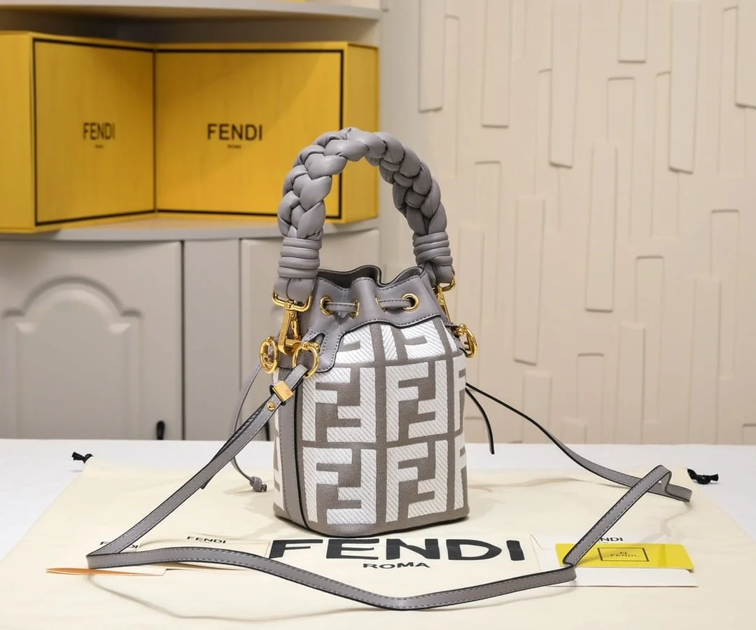 FENDI mini bucket bag 0189 Grey - LITELUX