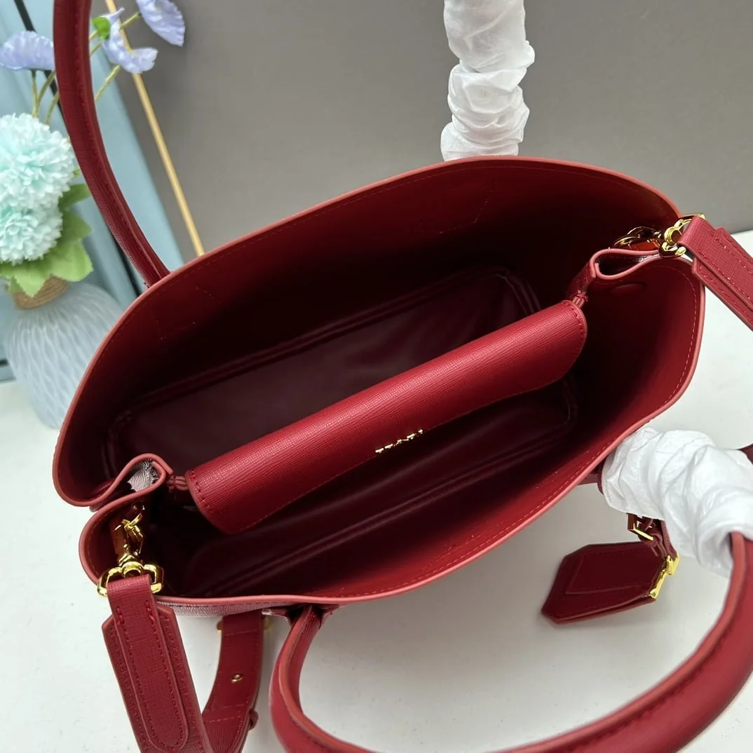 Prada Cross cut cowhide shoulder bag red 2756# size: 34*26*16cm - LITELUX