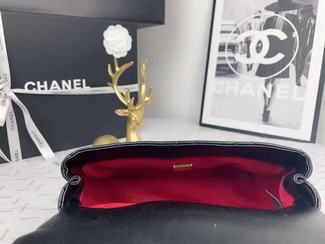 Chanel 2023 new CF Black gold bag size: 21*13cm - LITELUX