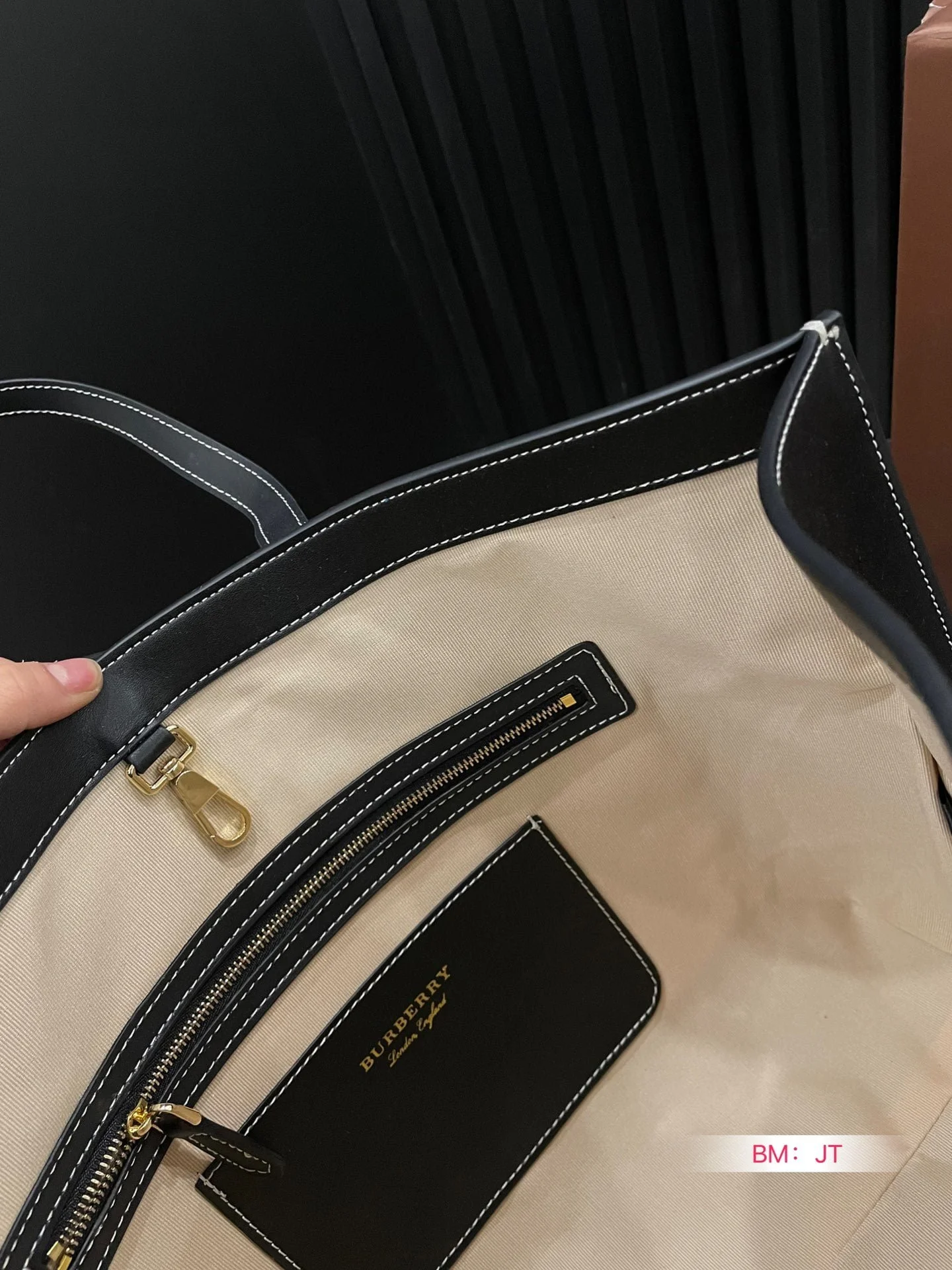 Burberry tote Shopping bag black brown size: 34*26cm - LITELUX