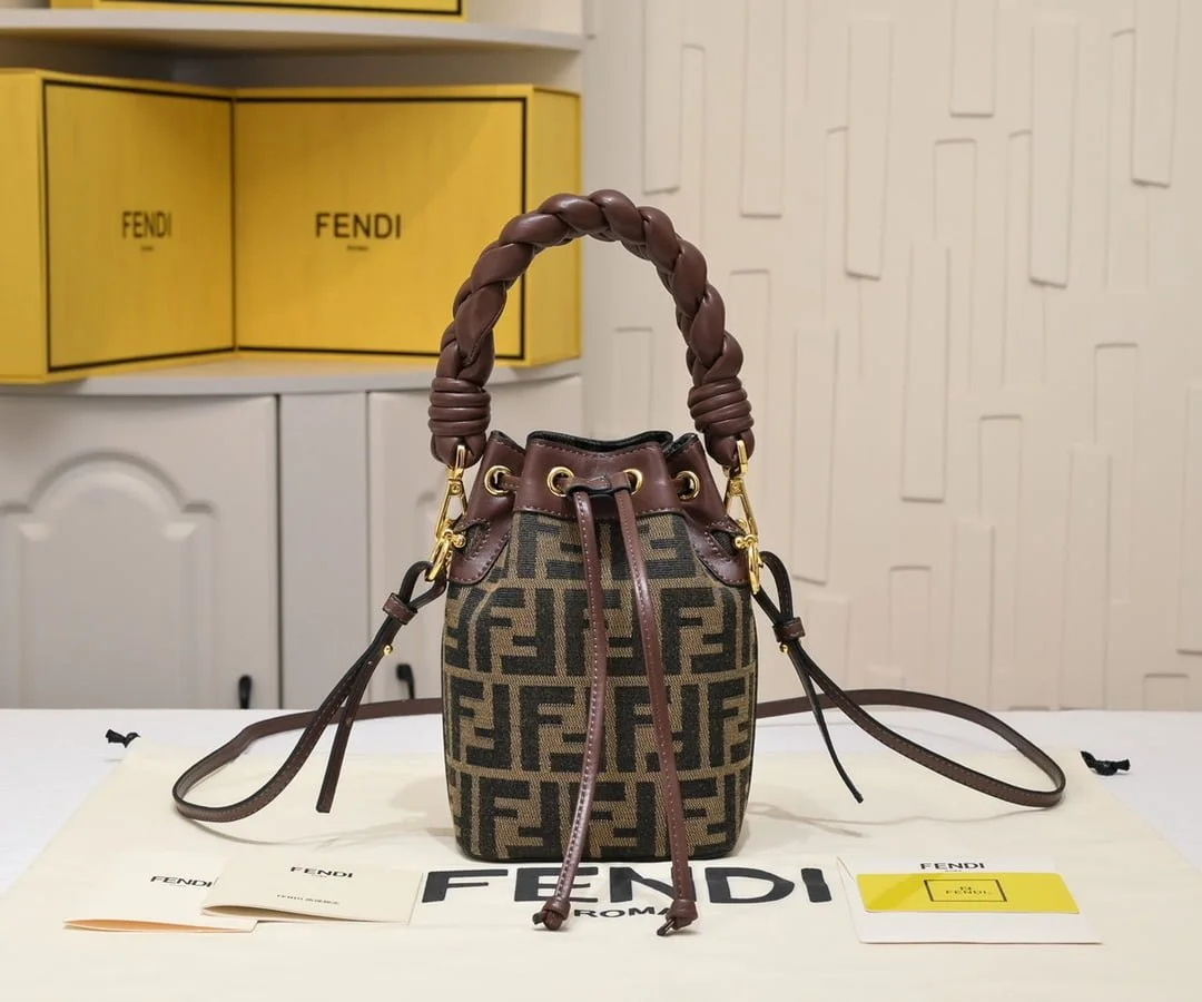 FENDI mini bucket bag 0189 Brown - LITELUX