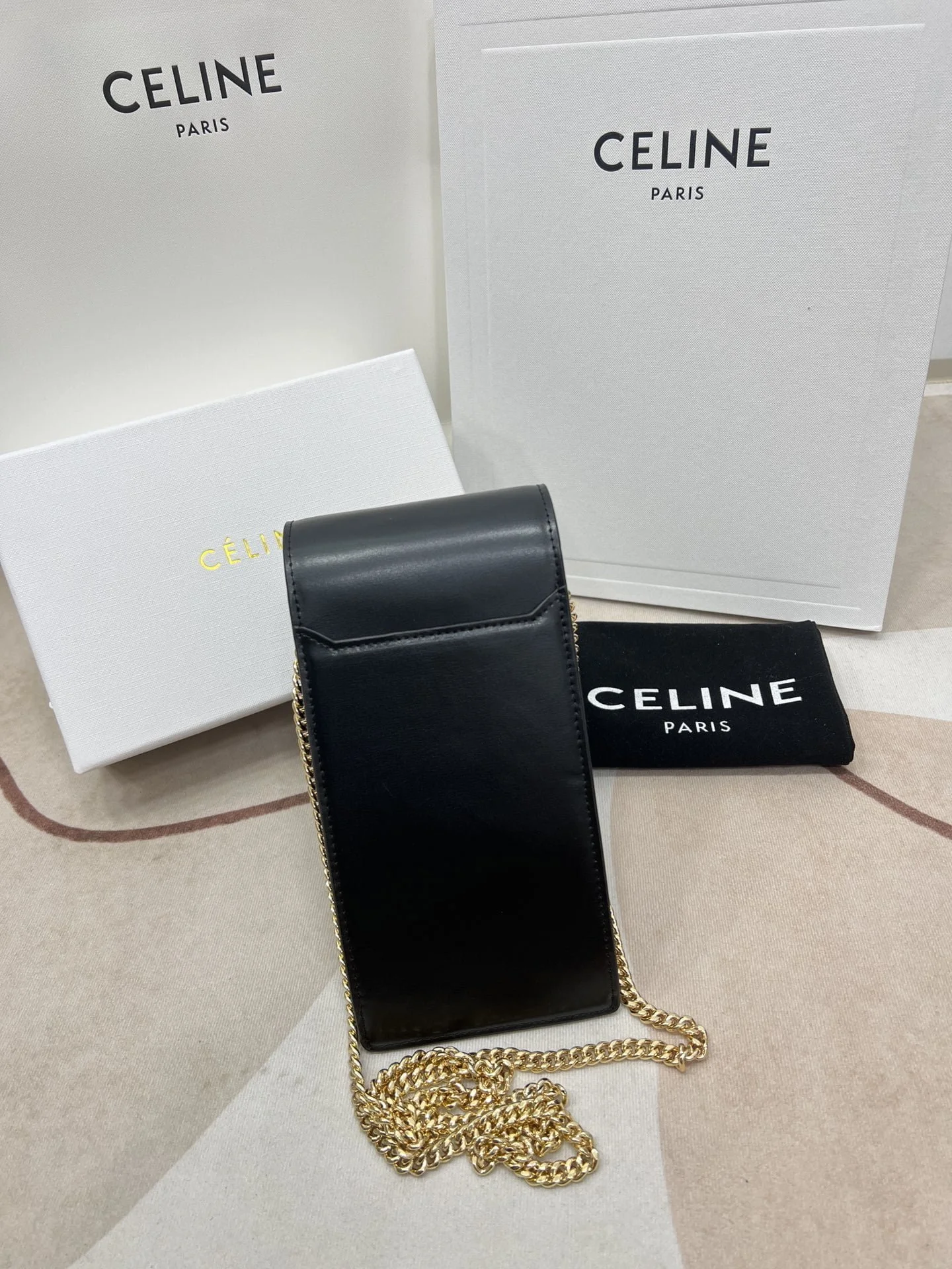 CELINE Mobile phone bag with chain strap 7550# Size:10*2*19cm - LITELUX