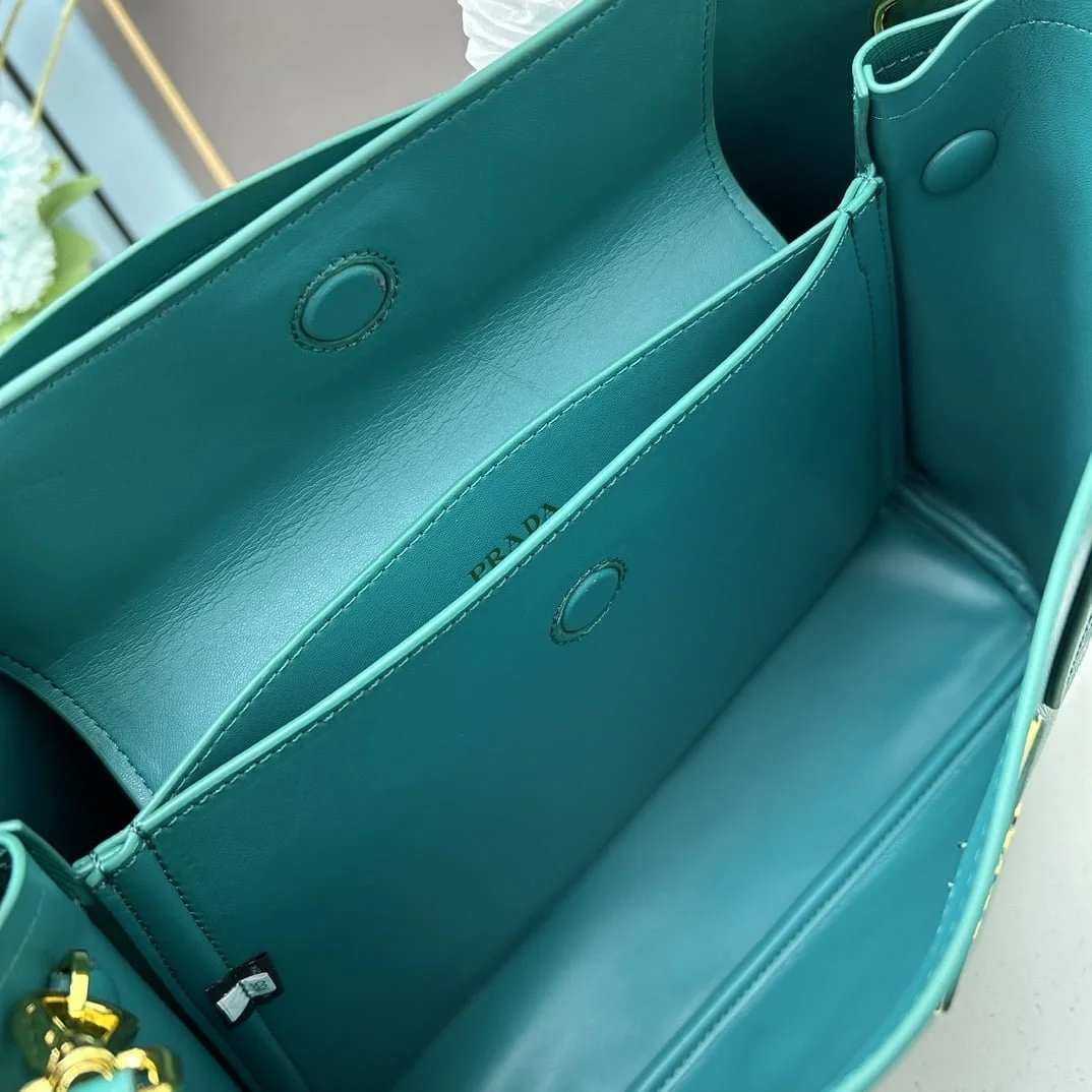 Prada Cross cut cowhide shoulder bag green 2756# size: 34*26*16cm - LITELUX