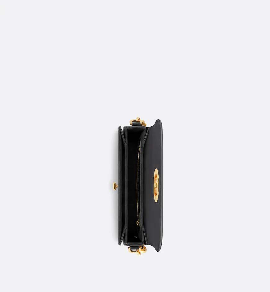 DIOR / SMALL 30 MONTAIGNE AVENUE BAG Black Box Calfskin M9261UMOA_M900 - LITELUX