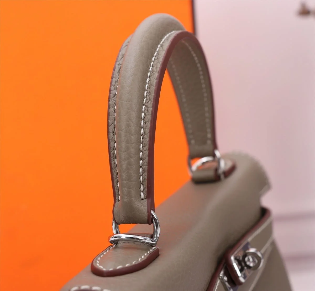Hermès Kelly Togo Calf Sliver hardware Elephant grey size: 25Cm/ 28Cm - LITELUX