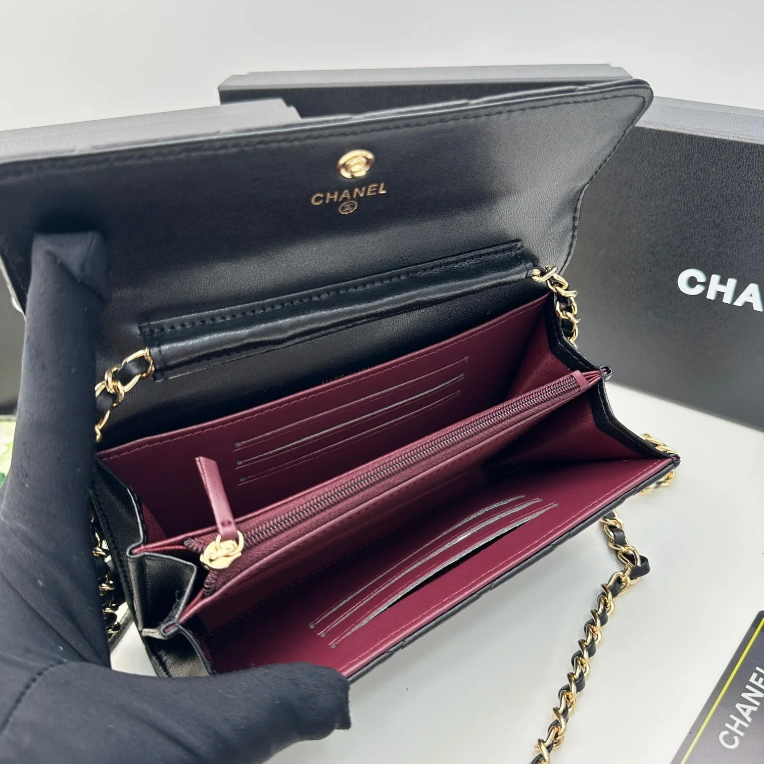 Chanel Rhombus cowhide chain crossbody bag black 8001 size: 18*10.5*3.5 cm - LITELUX