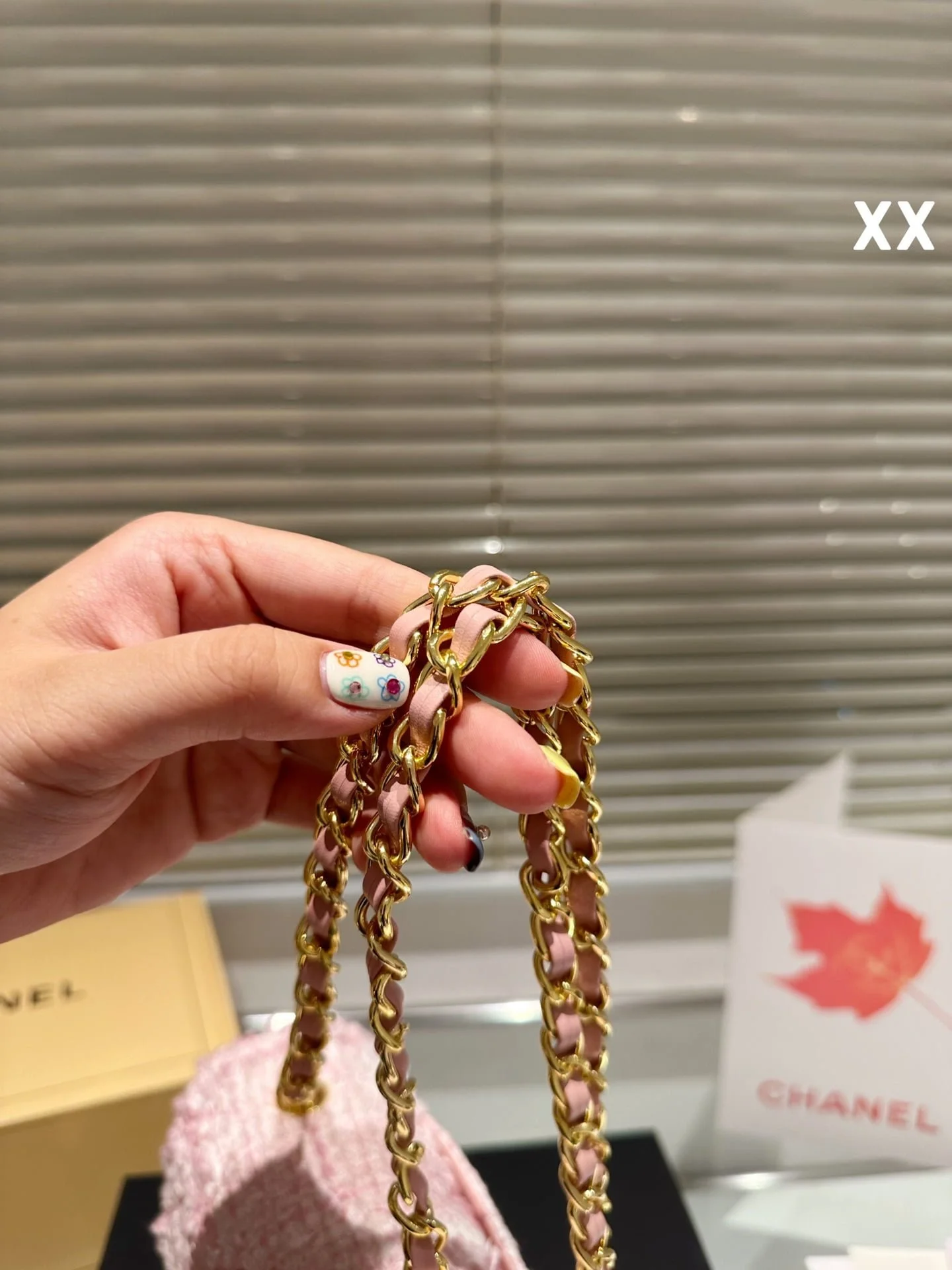Chanel 22k woolen chain bag pink size: 20*11cm - LITELUX