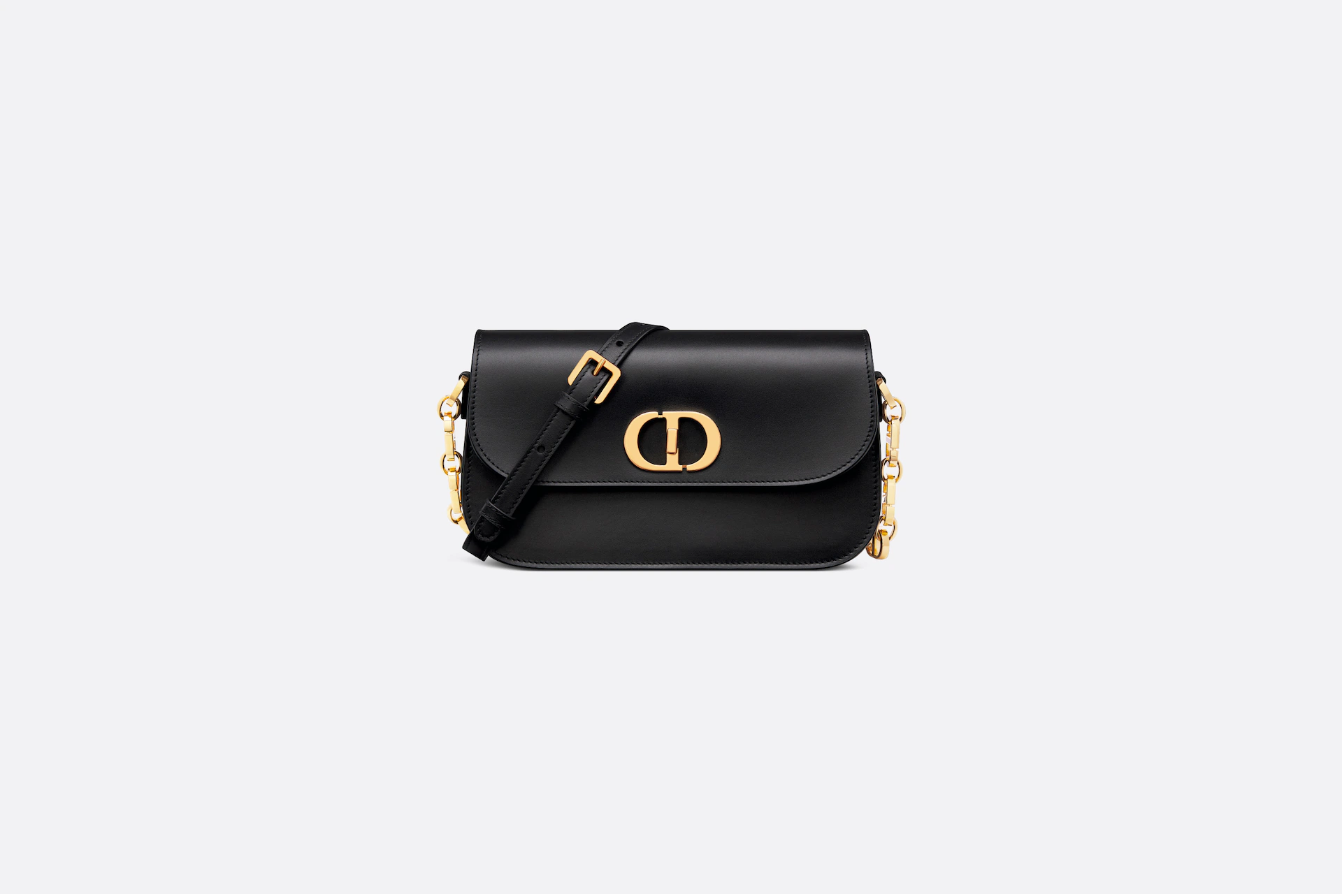 DIOR / SMALL 30 MONTAIGNE AVENUE BAG Black Box Calfskin M9261UMOA_M900 - LITELUX