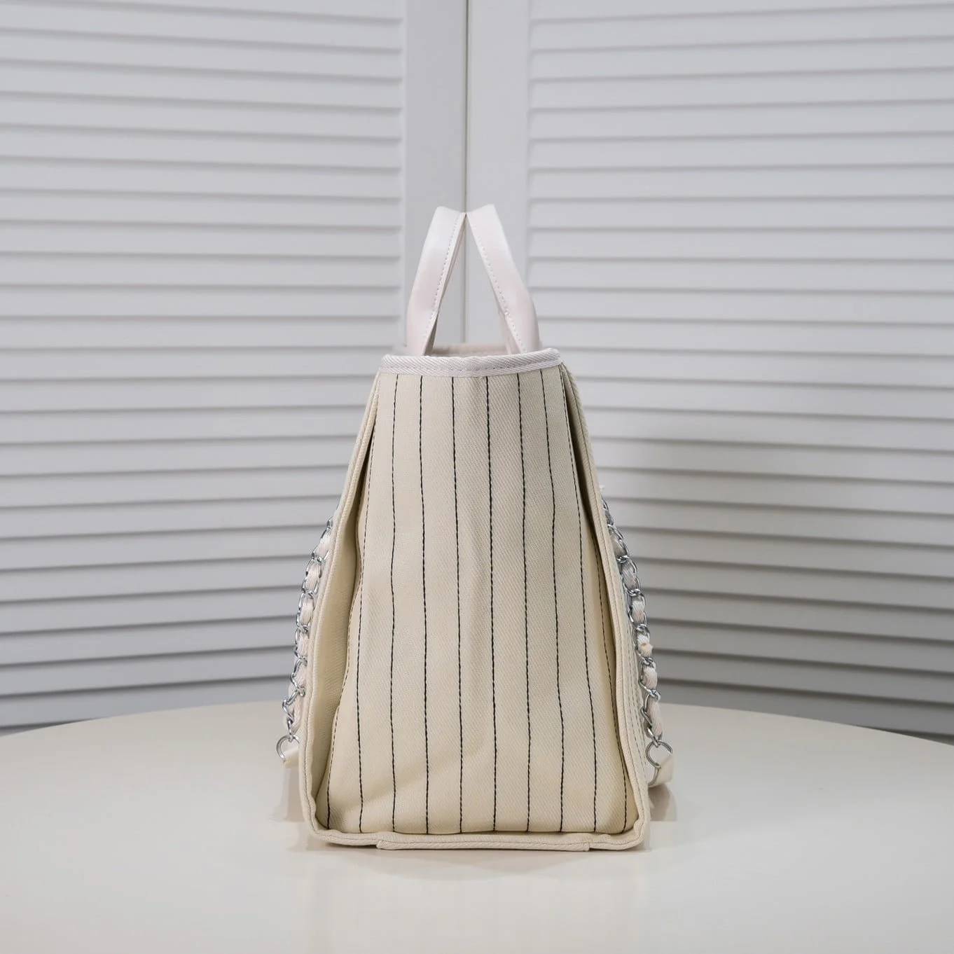 Chanel new beach bag denim bag White with little wallet size: 48*38*30*14cm - LITELUX