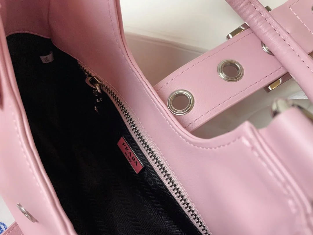 Prada leather Underarm bag pink 1BA381 size: 22.5cm - LITELUX