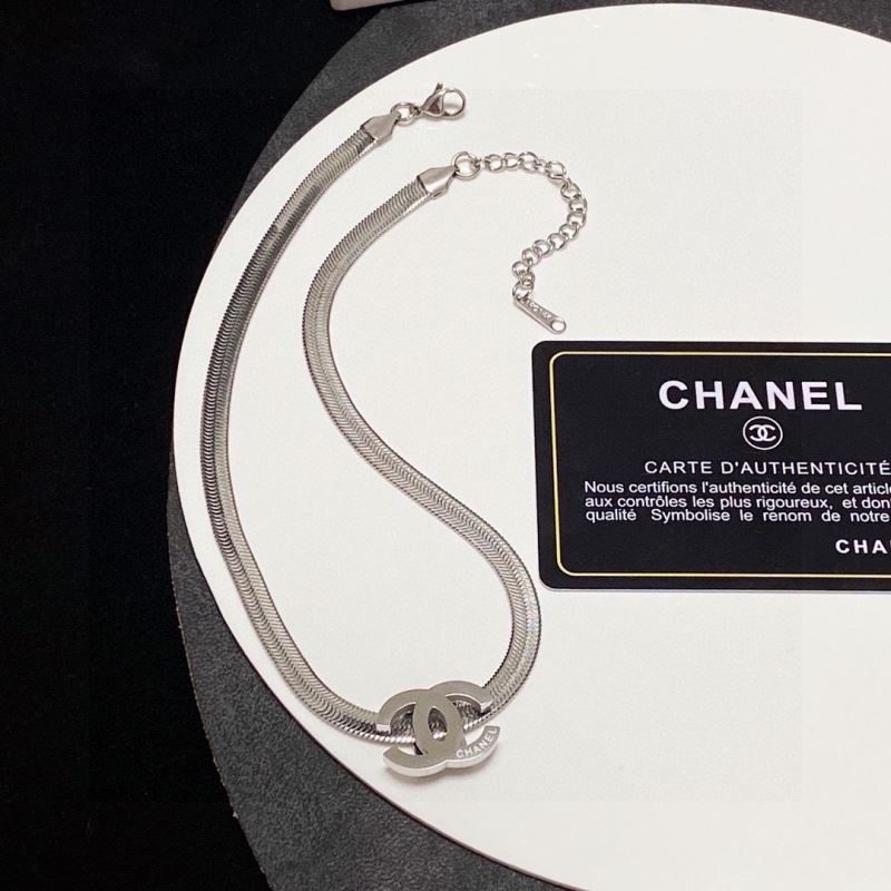 Chanel Double C Necklace - Silver - LITELUX