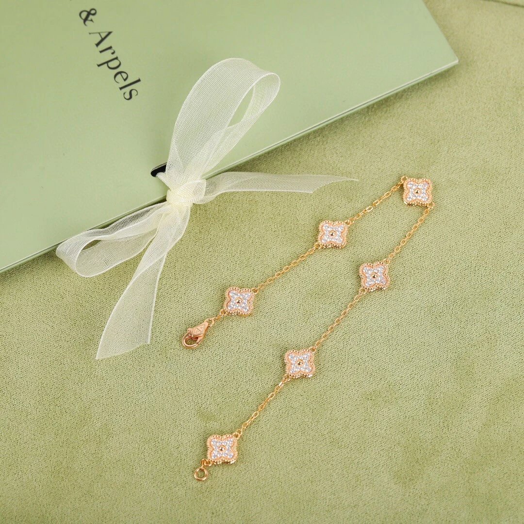 Van Cleef&Arpels VCA alhambra Bracelet mini diamond - LITELUX