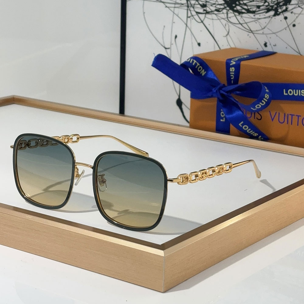 Louis Vuitton LV Mirror Leg Hollowed Out Logosunglasses Top quality （） - LITELUX