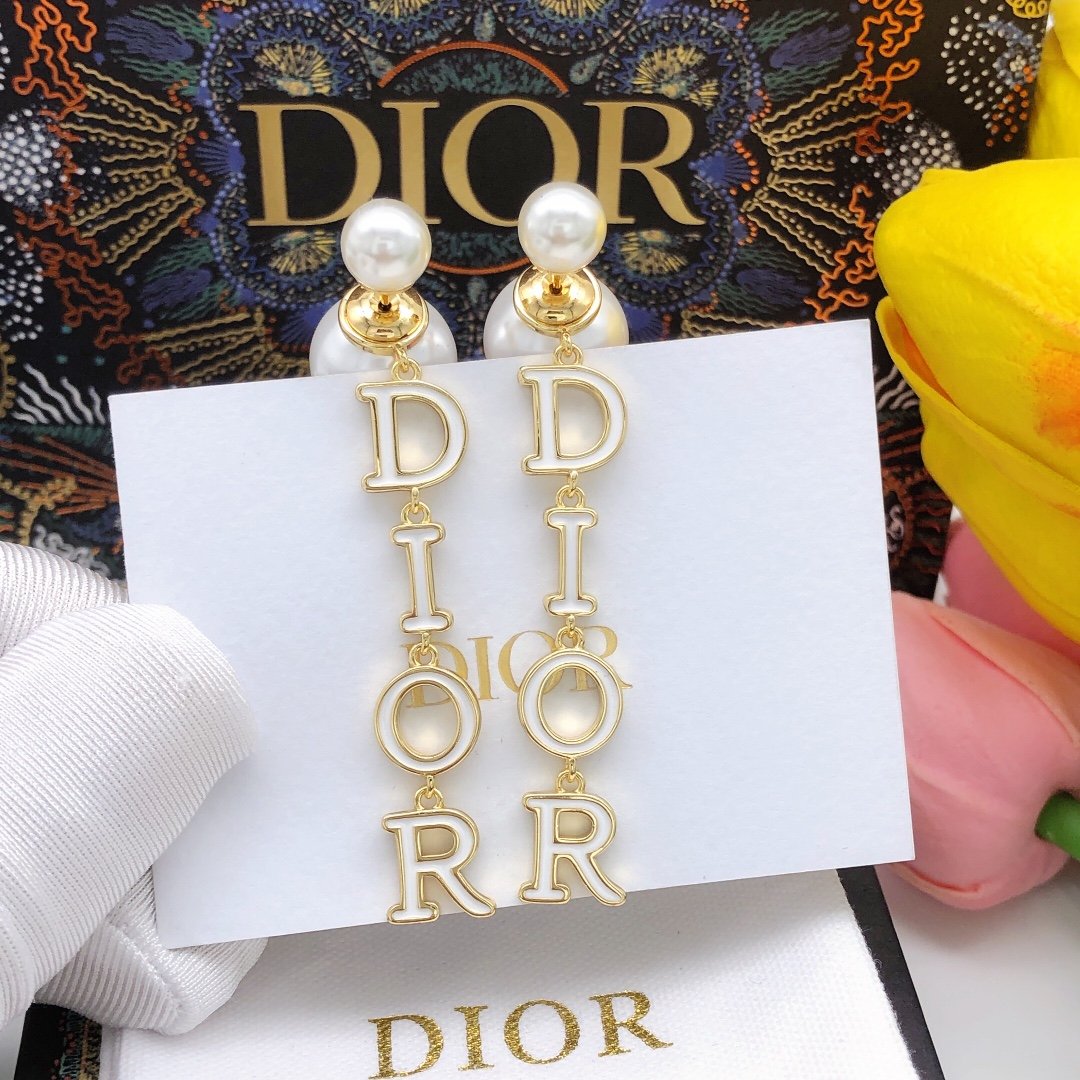 Dior 21 Autumn Earrings Gold For Women - LITELUX