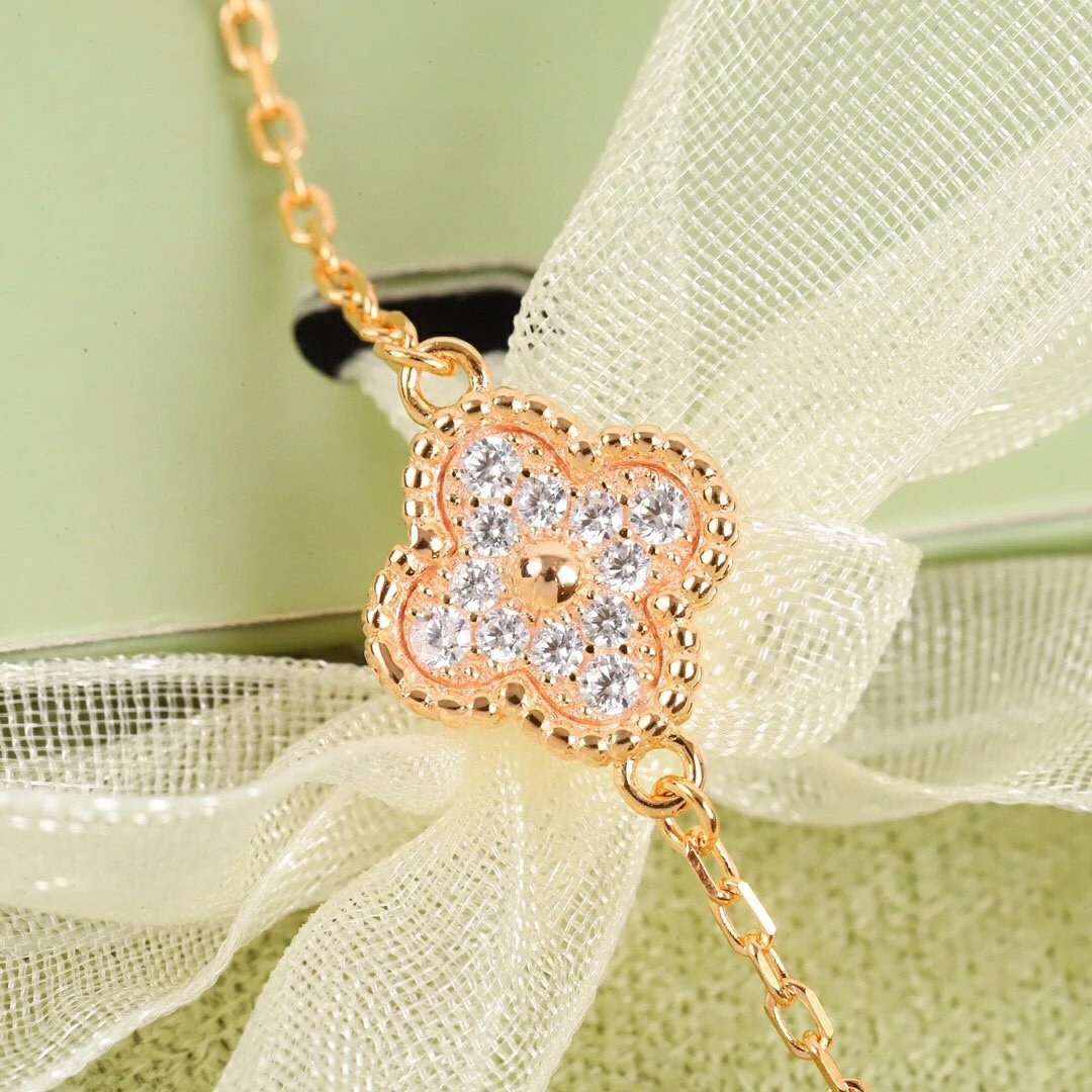 Van Cleef&Arpels VCA alhambra Bracelet mini diamond - LITELUX