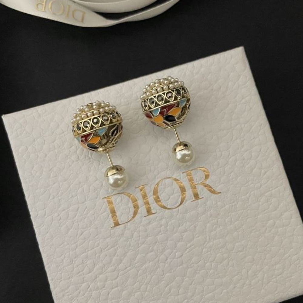 Christian Dior Round Pearl Earrings - LITELUX