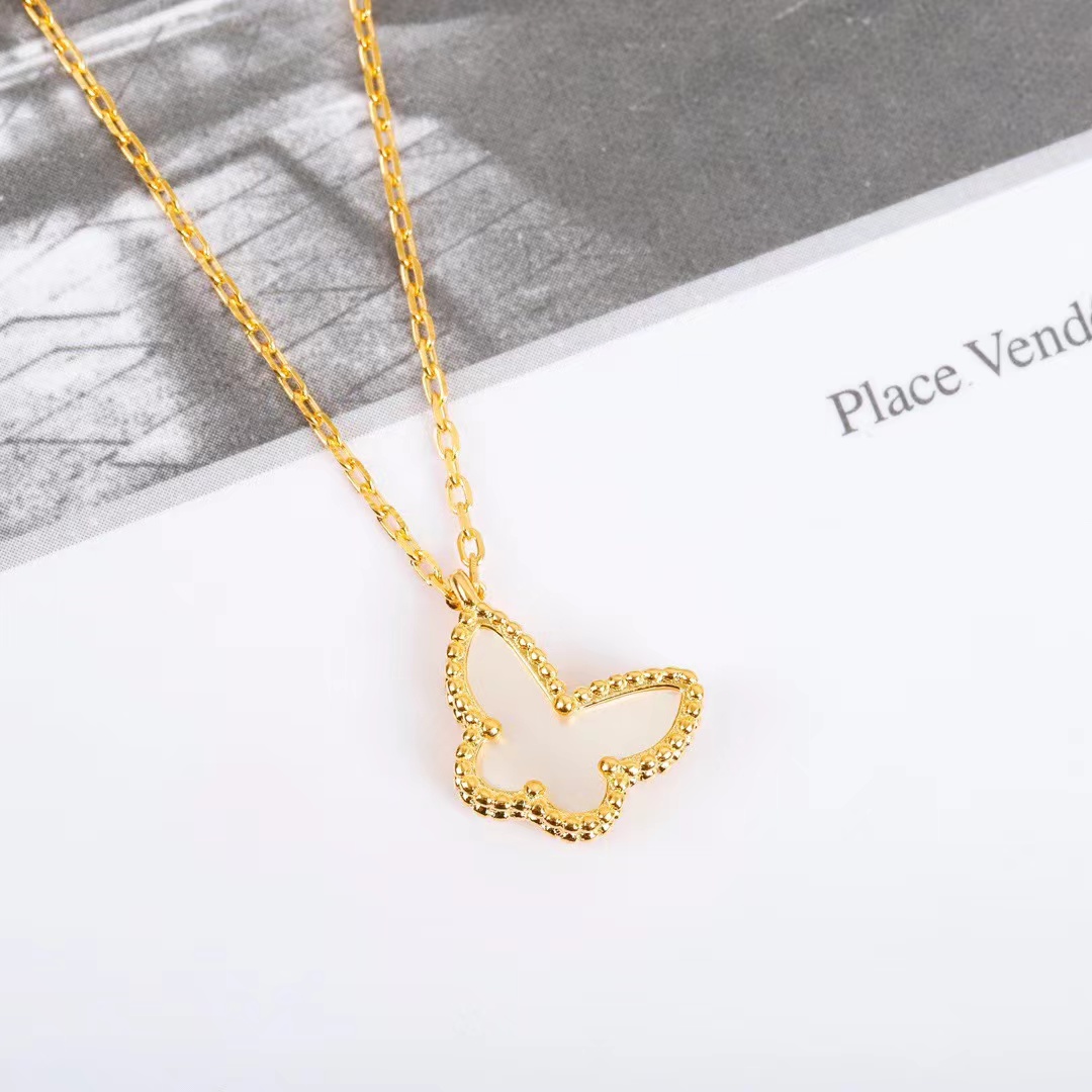 Van Cleef&Arpels VCA turquoise butterfly Necklace - LITELUX