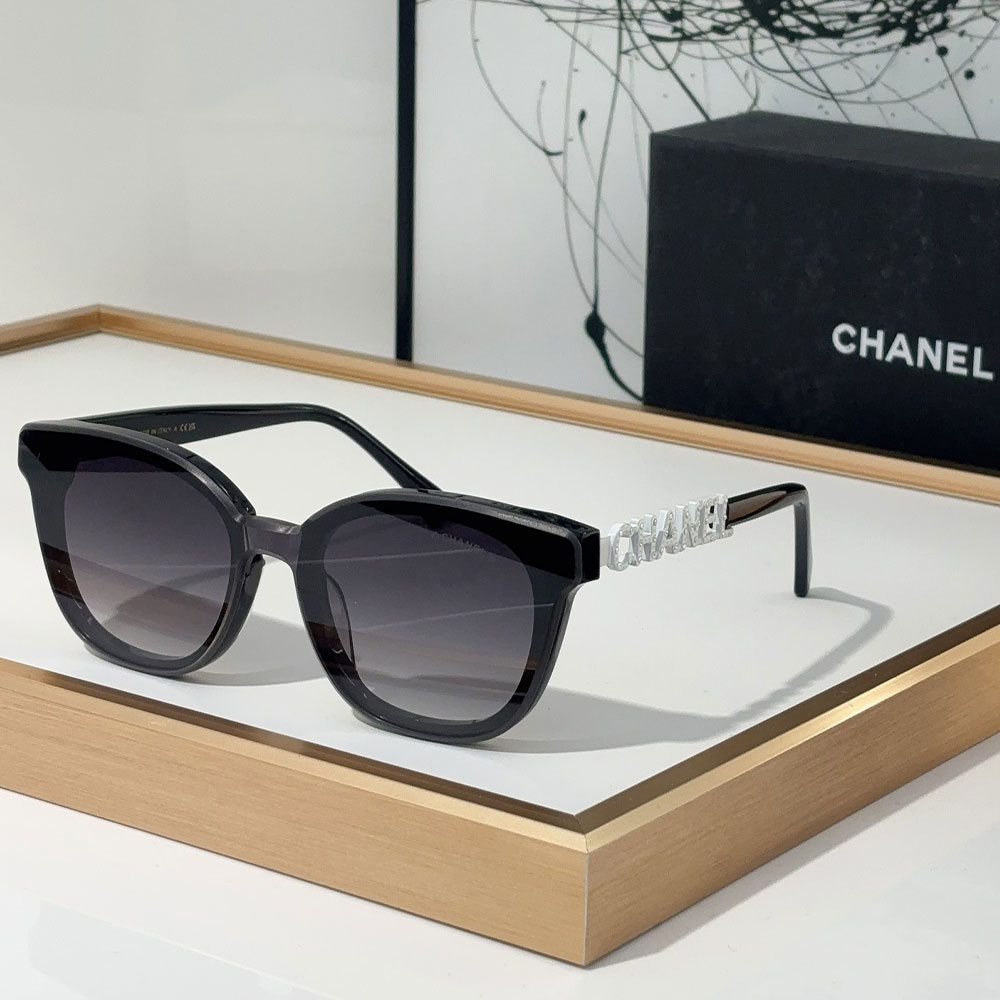 Chanel Mirror leg Hollowed out Logo Sunglasses Top quality （） - LITELUX