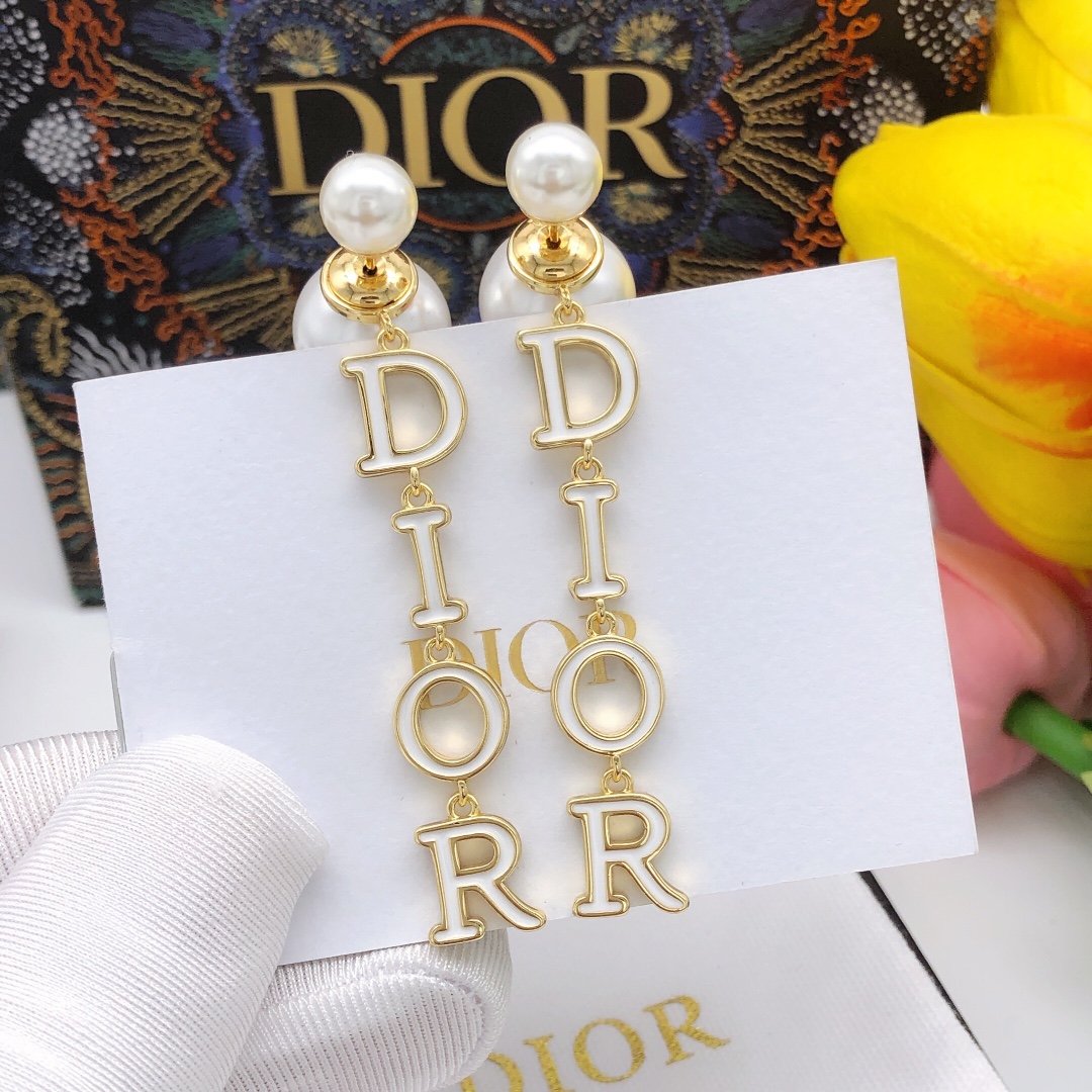Dior 21 Autumn Earrings Gold For Women - LITELUX