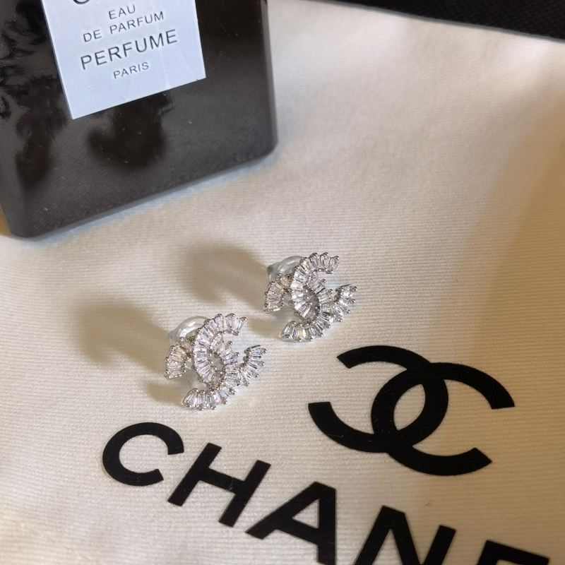 Chanel Diamond Earrings - Silver - LITELUX