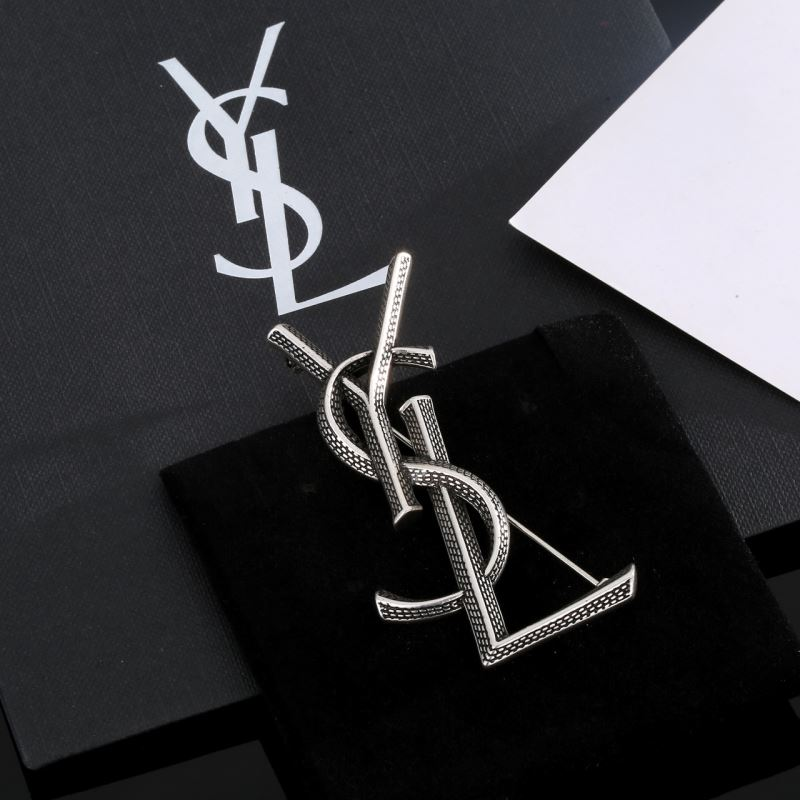 Saint Laurent YSL Brooches - Silver - LITELUX