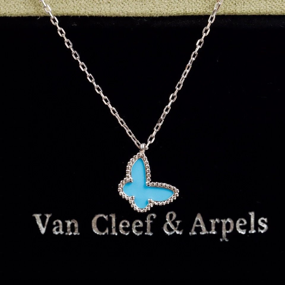 Van Cleef&Arpels VCA turquoise butterfly Necklace - LITELUX