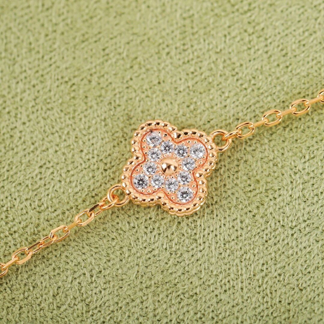 Van Cleef&Arpels VCA alhambra Bracelet mini diamond - LITELUX