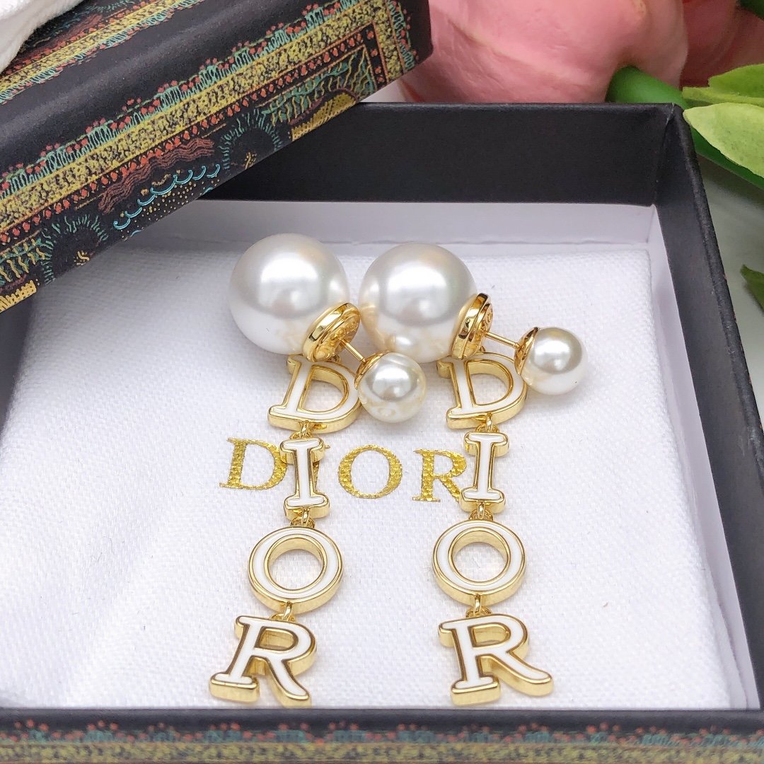 Dior 21 Autumn Earrings Gold For Women - LITELUX