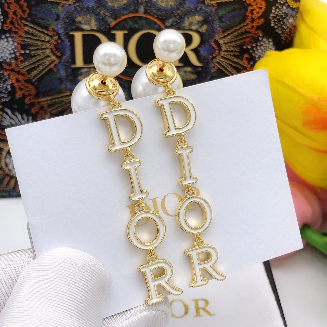 Dior 21 Autumn Earrings Gold For Women - LITELUX