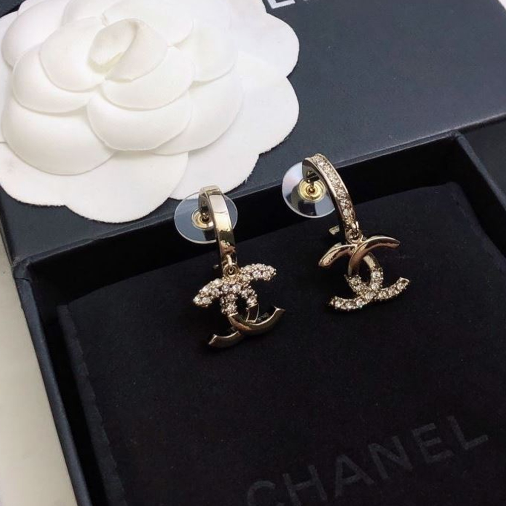 Chanel diamond earrings - Gold - LITELUX