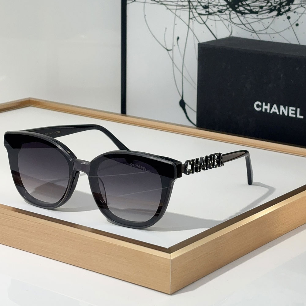 Chanel Mirror leg Hollowed out Logo Sunglasses Top quality （） - LITELUX