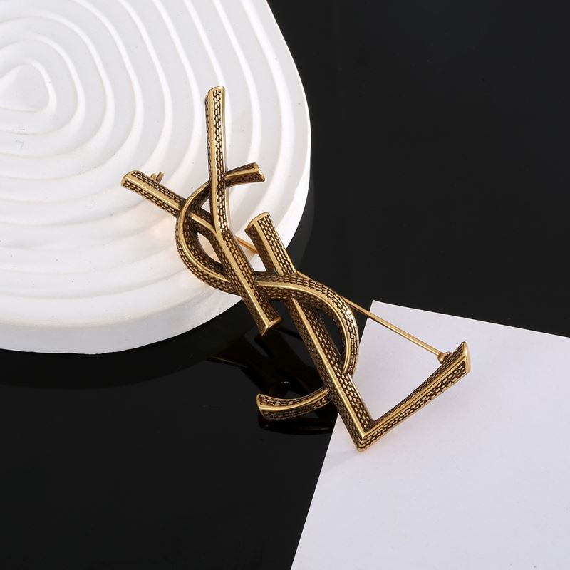 Saint Laurent YSL Brooches - Gold - LITELUX