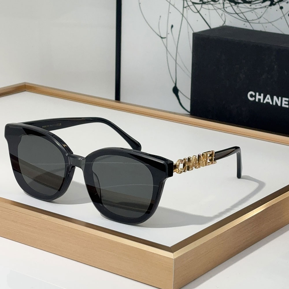 Chanel Mirror leg Hollowed out Logo Sunglasses Top quality （） - LITELUX