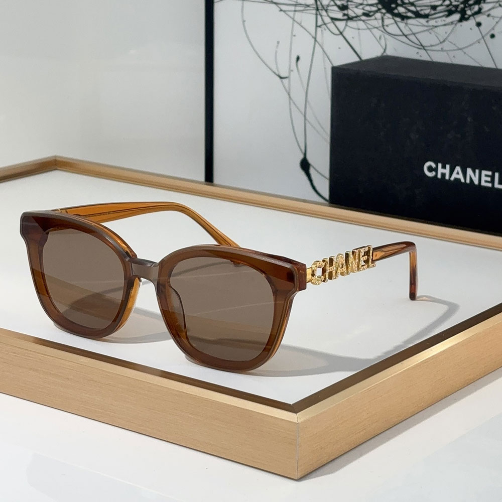 Chanel Mirror leg Hollowed out Logo Sunglasses Top quality （） - LITELUX