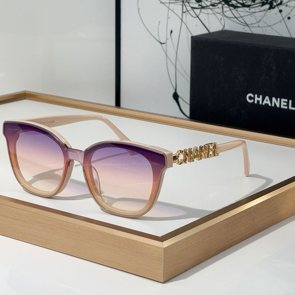 Chanel Mirror leg Hollowed out Logo Sunglasses Top quality （） - LITELUX