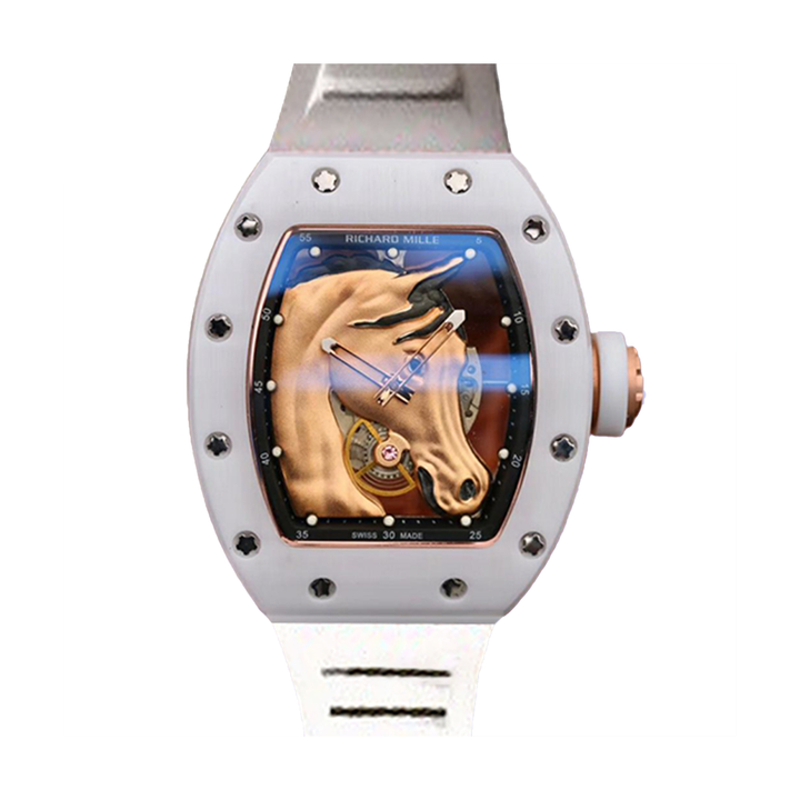 Richard Mille RM52-01 Men RM52-01-003 Around 50 43mm Silver Skull Dial Silver - LITELUX
