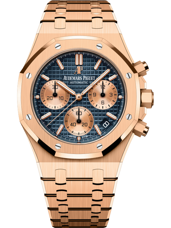 ROYAL OAK Pink Gold Blue Dial CHRONOGRAPH 41mm - LITELUX