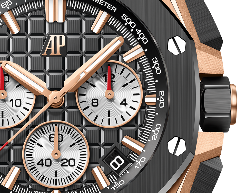 OFFSHORE Pink Gold Black Dial CHRONOGRAPH 43mm - LITELUX