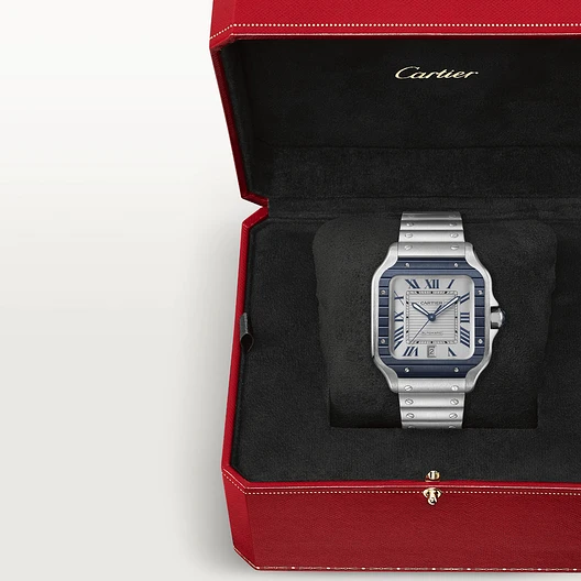 SANTOS Blue PVD Bezel 39.8mm - LITELUX