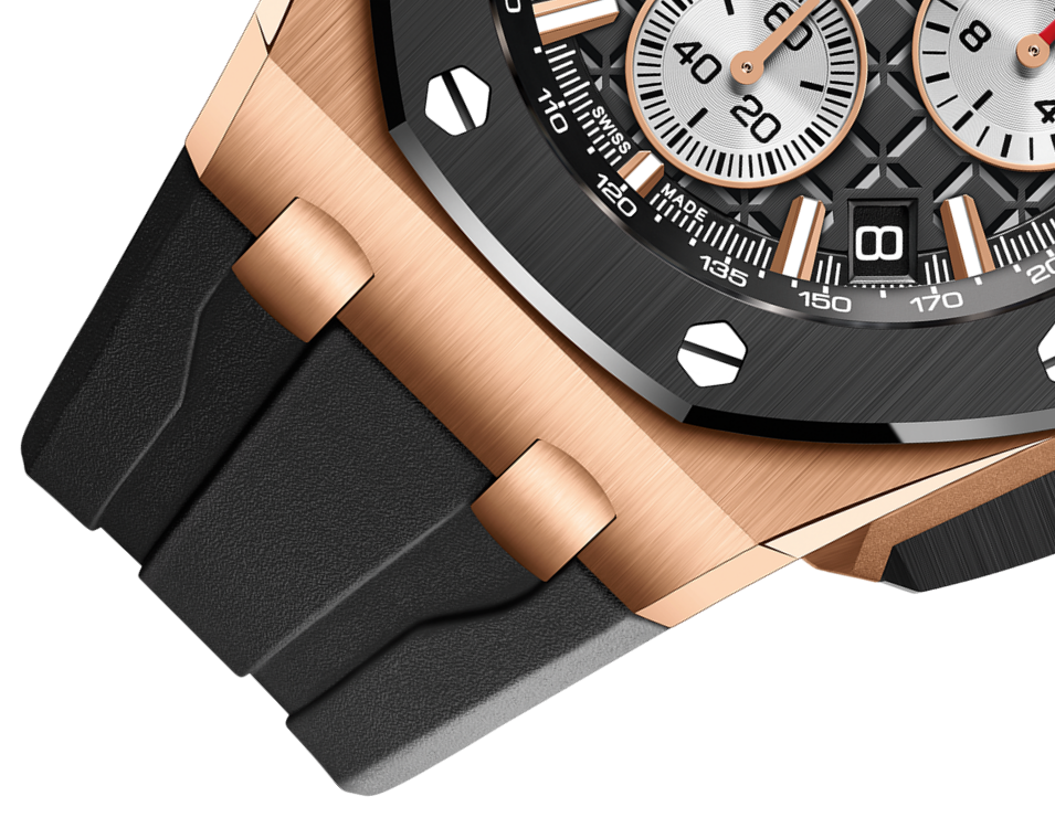 OFFSHORE Pink Gold Black Dial CHRONOGRAPH 43mm - LITELUX