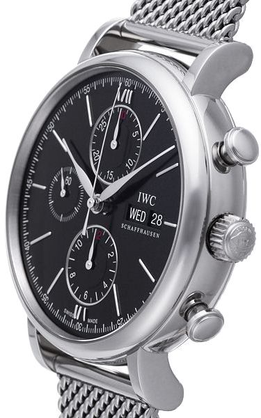 IWC Mens Portofino Watch IW391010 Stainless Steel Case & Bracelet Automatic Chronograph Movement - LITELUX