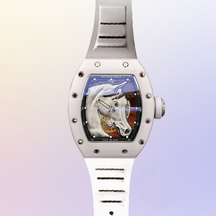 Richard Mille RM52-01 Men RM52-01-002 Around 50 42mm Mechanical Rose Gold Skull Dial - LITELUX
