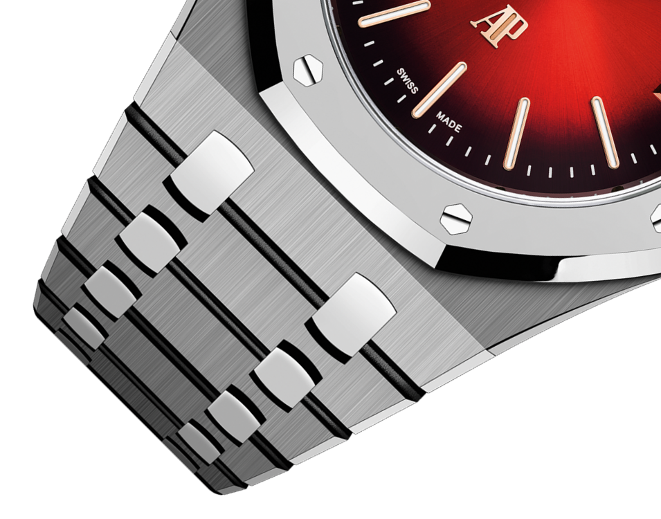 ROYAL OAK “JUMBO” EXTRA-THIN Smoked Burgundy Dial 39mm - LITELUX