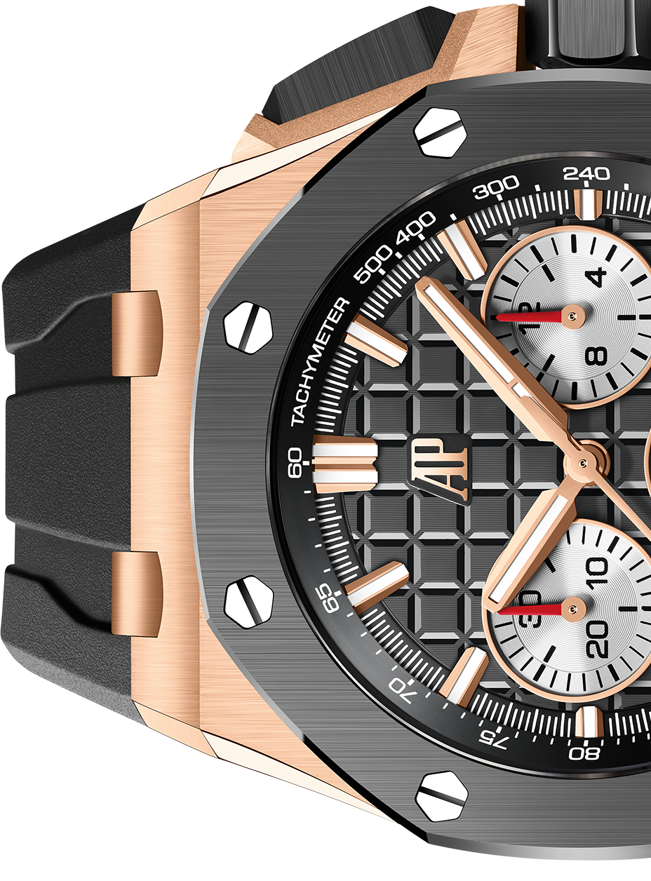 OFFSHORE Pink Gold Black Dial CHRONOGRAPH 43mm - LITELUX
