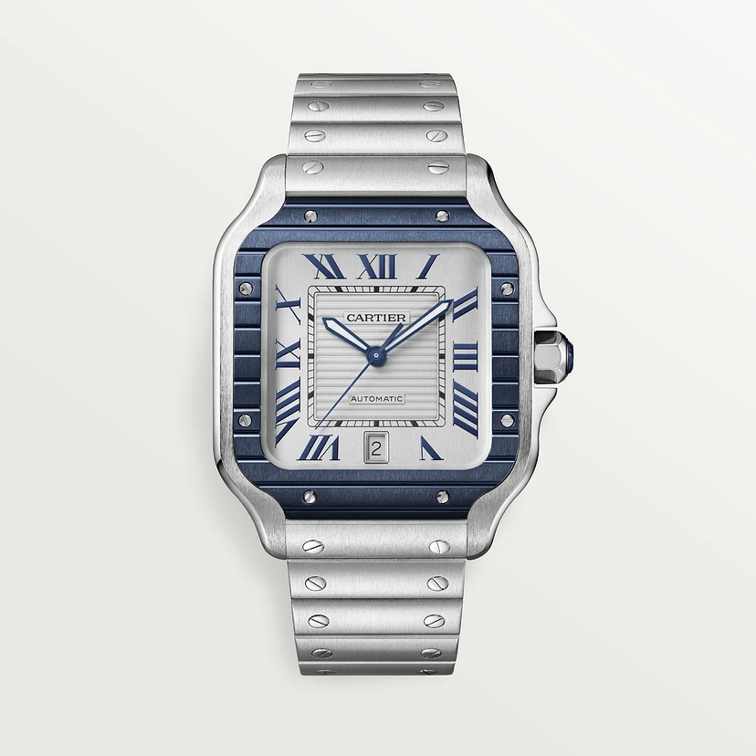 SANTOS Blue PVD Bezel 39.8mm - LITELUX