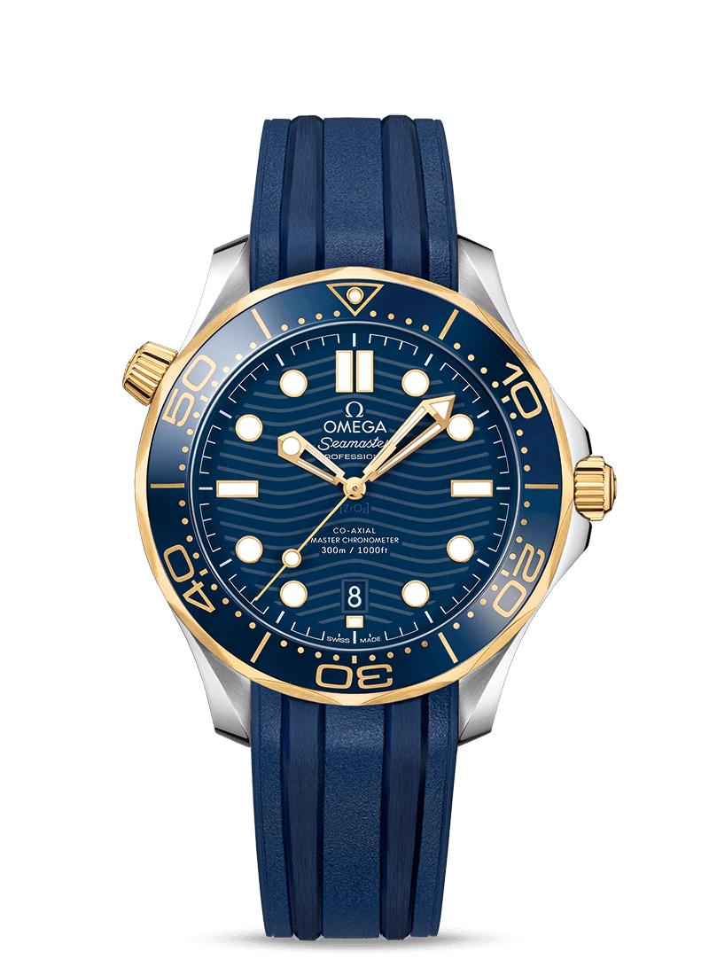 Seamaster Diver 300m Blue yellow gold 42mm - LITELUX