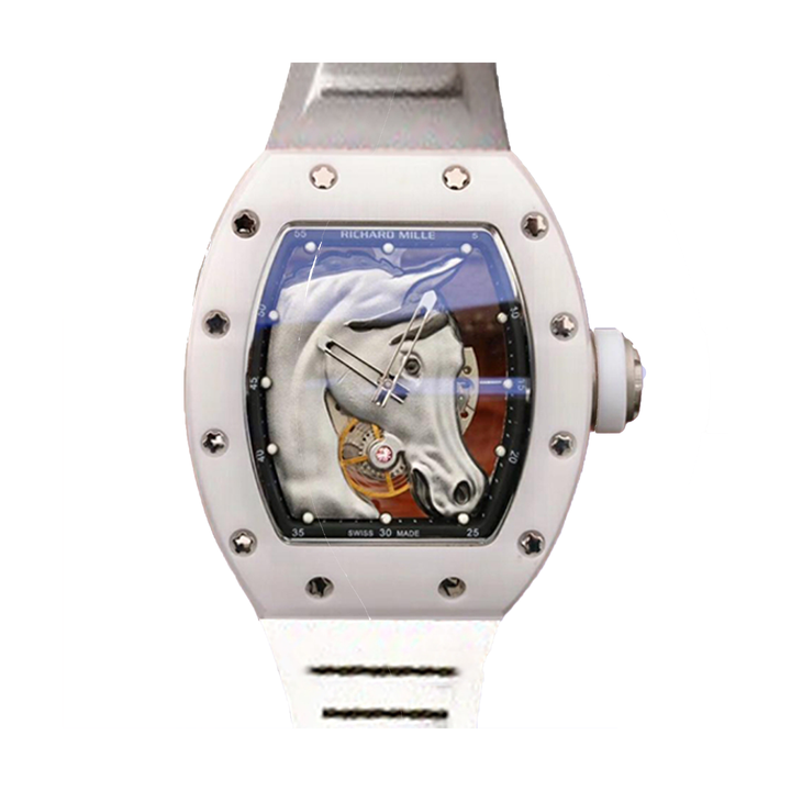 Richard Mille RM52-01 Men RM52-01-002 Around 50 42mm Mechanical Rose Gold Skull Dial - LITELUX