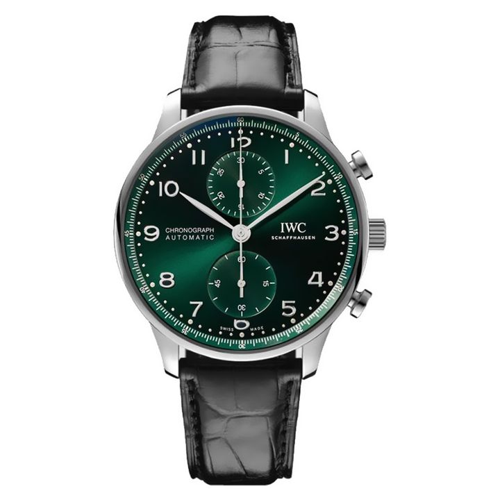 IW371615 IWC Portugieser Chronograph Green Dial Mens Watch - LITELUX