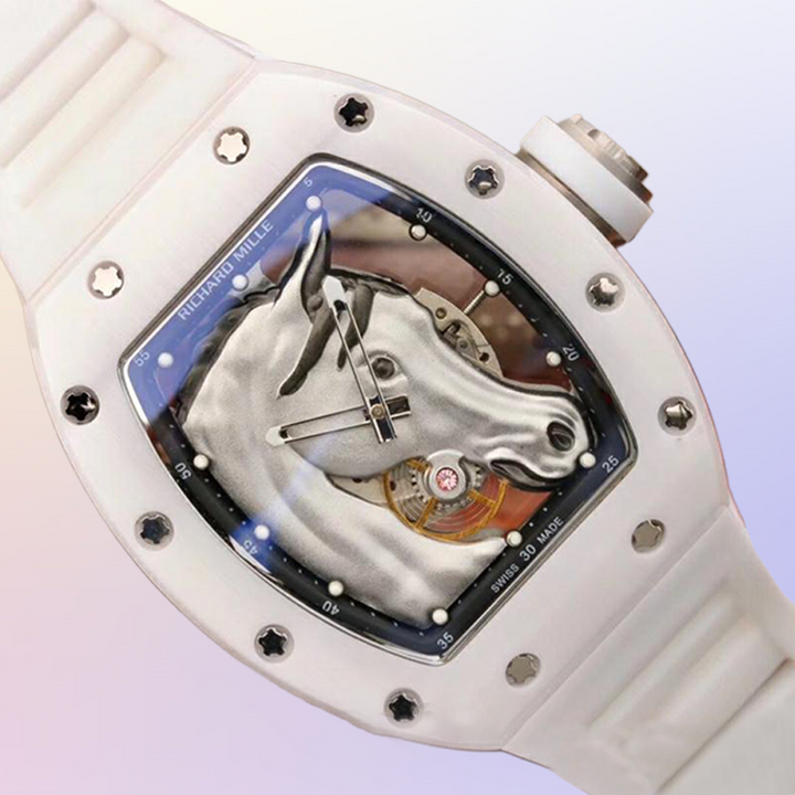 Richard Mille RM52-01 Men RM52-01-002 Around 50 42mm Mechanical Rose Gold Skull Dial - LITELUX