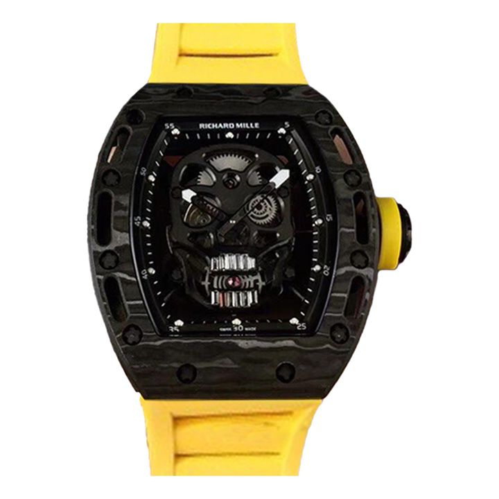 Richard Mille RM052 Around 50 42mm Men RM052-001 Silver-tone Diamonds Skull Dial - LITELUX